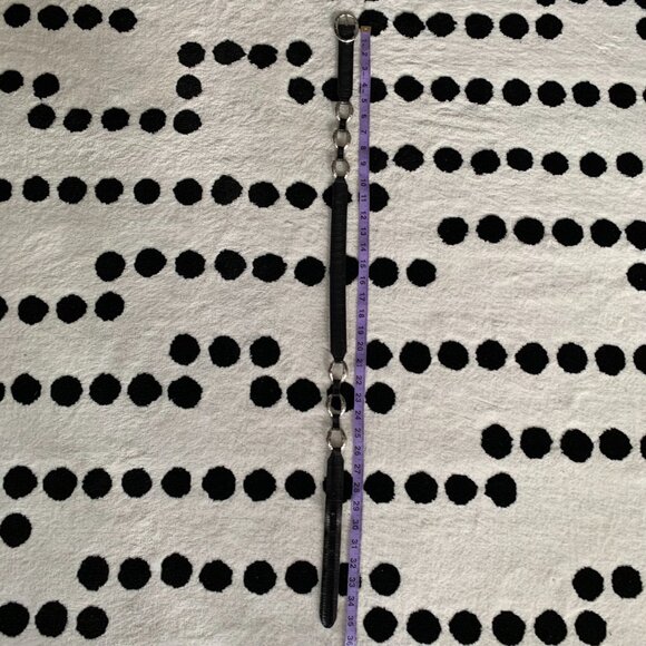 Brighton Vintage 90s Black Leather Belt S/M Silver Conchos Buckle Western - Picture 10 of 15